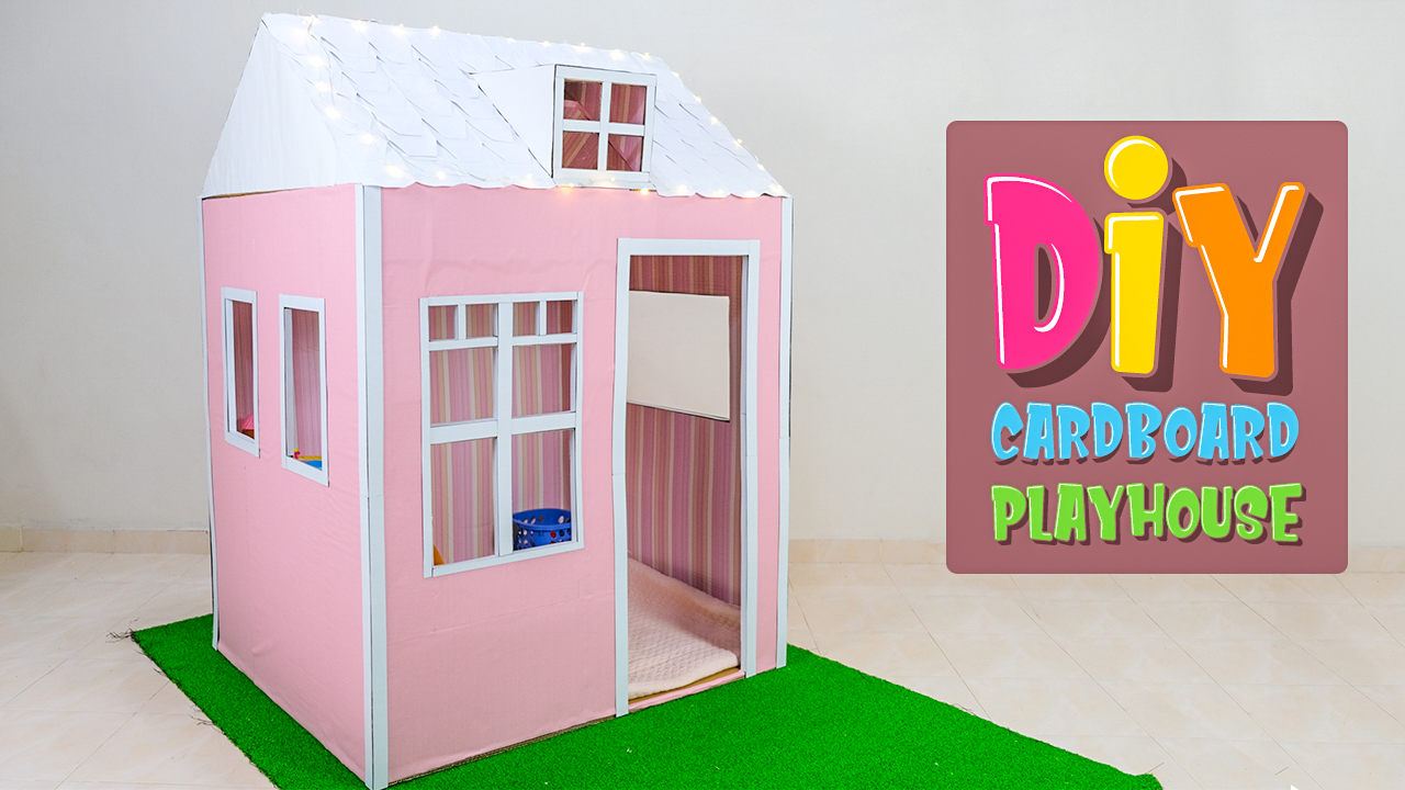 How to make a cardboard playhouse for kidsla