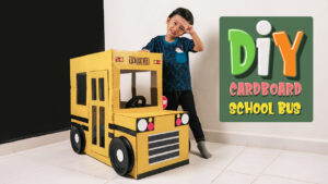 Cardboard School Bus